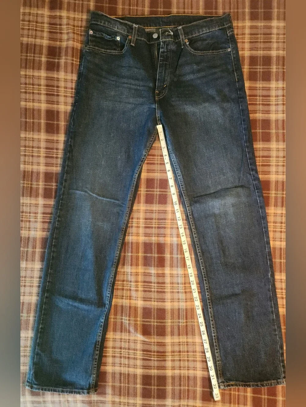 Levi's 505 Dark Indigo Jeans, Mens Size 36x34
